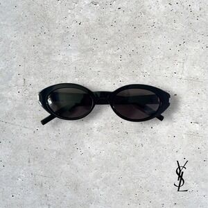 Saint Laurent Oval Sunglasses in Black